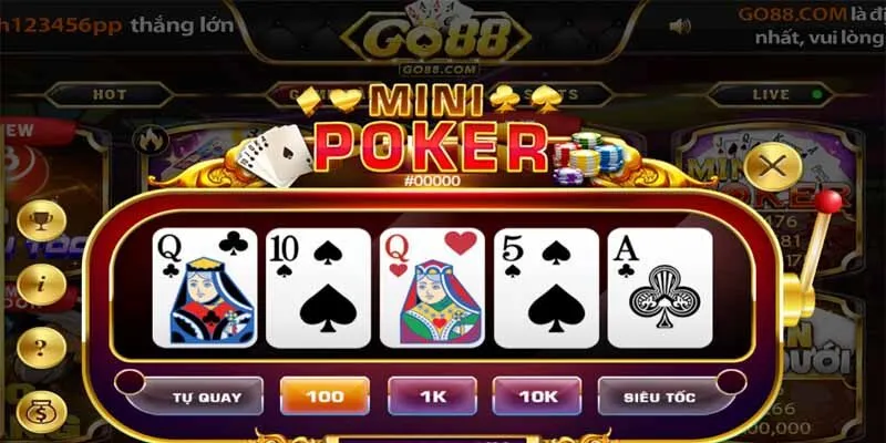 Bật mí Cách Chơi Mini Poker Go88 Bất Bại Húp Tiền Lớn Khái niệm Mini Poker Go88 là gì?